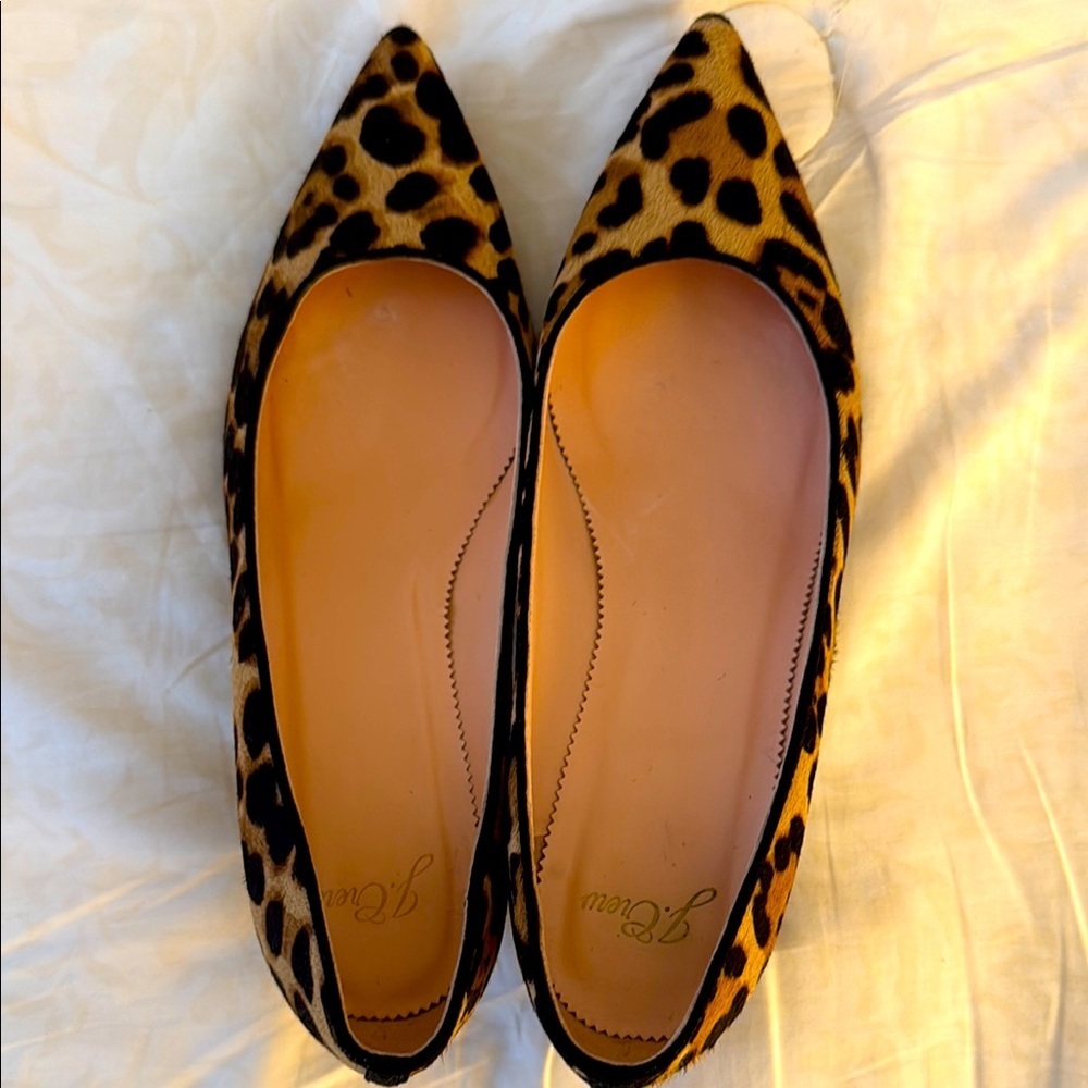 Leopard Print Pointed Toe Women’s Kitten heel Pumps - Tan/Black 8.5